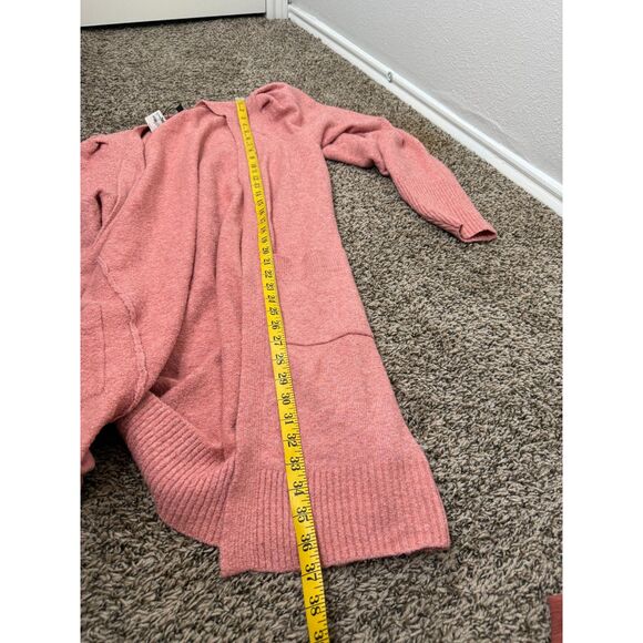 NWT Express Womens Pink Longline Cardigan Sz S Open Front Soft Cozy Warm - Picture 7 of 7